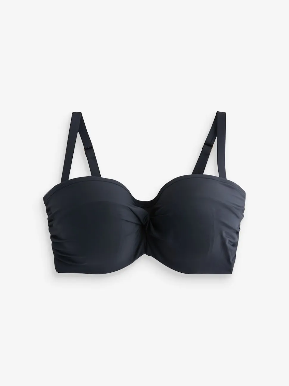 Black F-K Twist Bandeau Wired Bikini Top