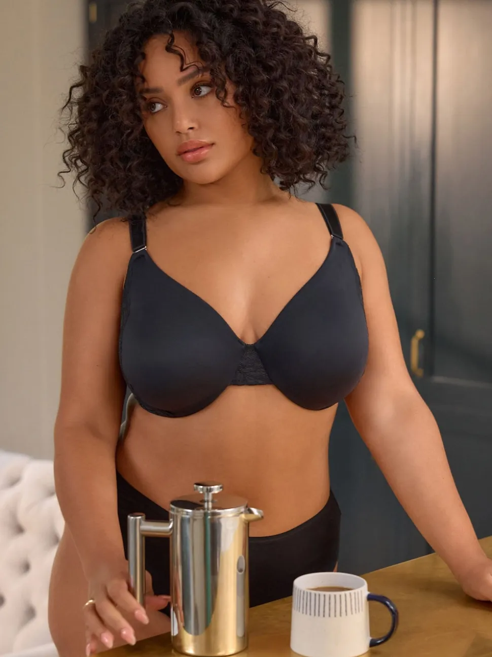 Black F-K Ultimate Comfort & Support Non Padded Underwired Bra