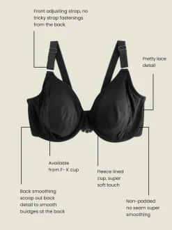 Black F-K Ultimate Comfort & Support Non Padded Underwired Bra