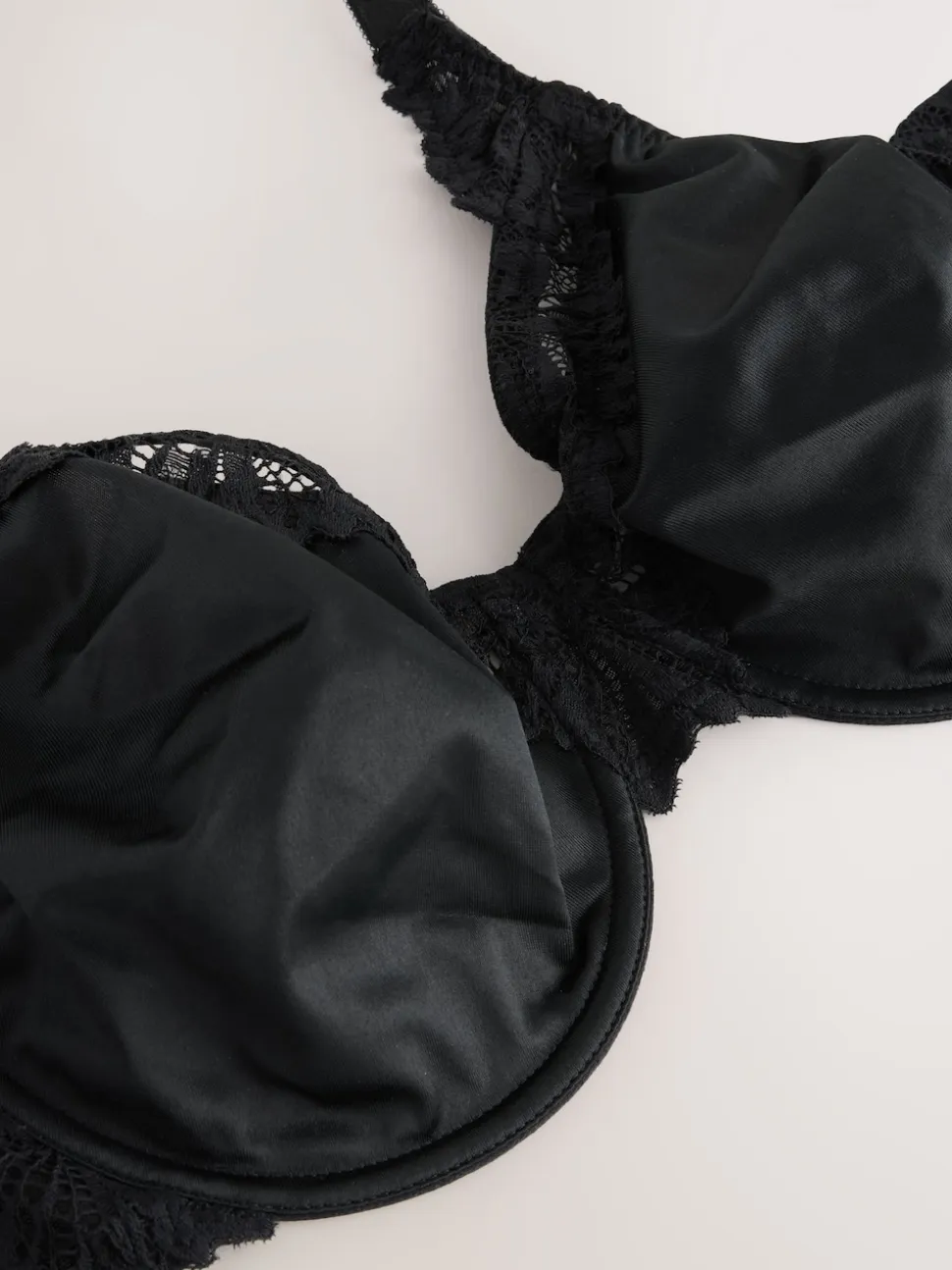 Black F-K Ultimate Support Comfort Lace Minimising Full Cup Bra