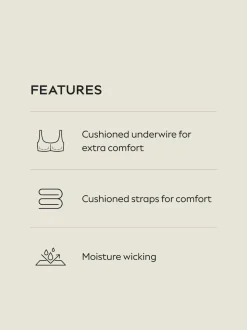 Black F-K Ultimate Support Cushioned Comfort Wired High Impact Sports Bra