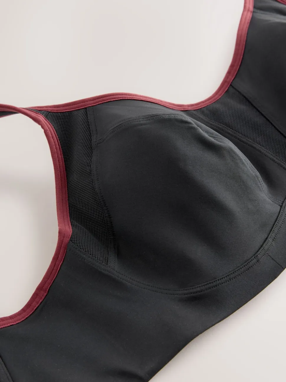 Black F-K Ultimate Support Cushioned Comfort Wired High Impact Sports Bra