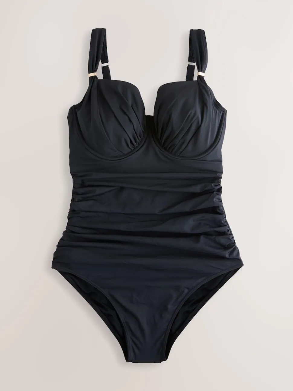 Black F-K Underwired Tummy Control Swimsuit
