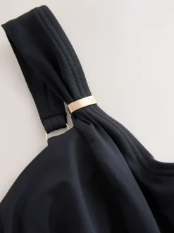 Black F-K Underwired Tummy Control Swimsuit