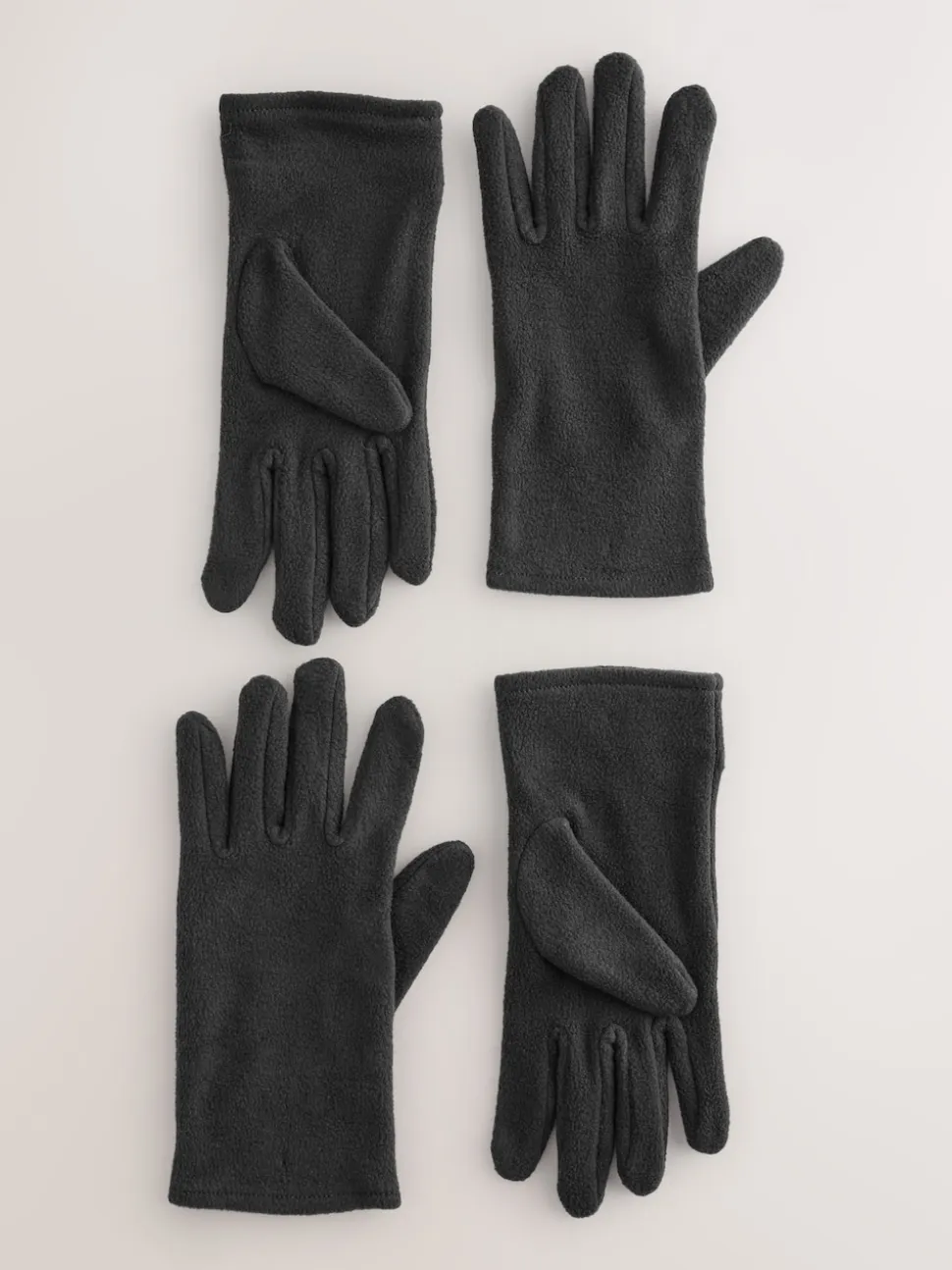 Black Fleece Gloves 2 Pack