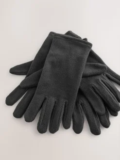 Black Fleece Gloves 2 Pack