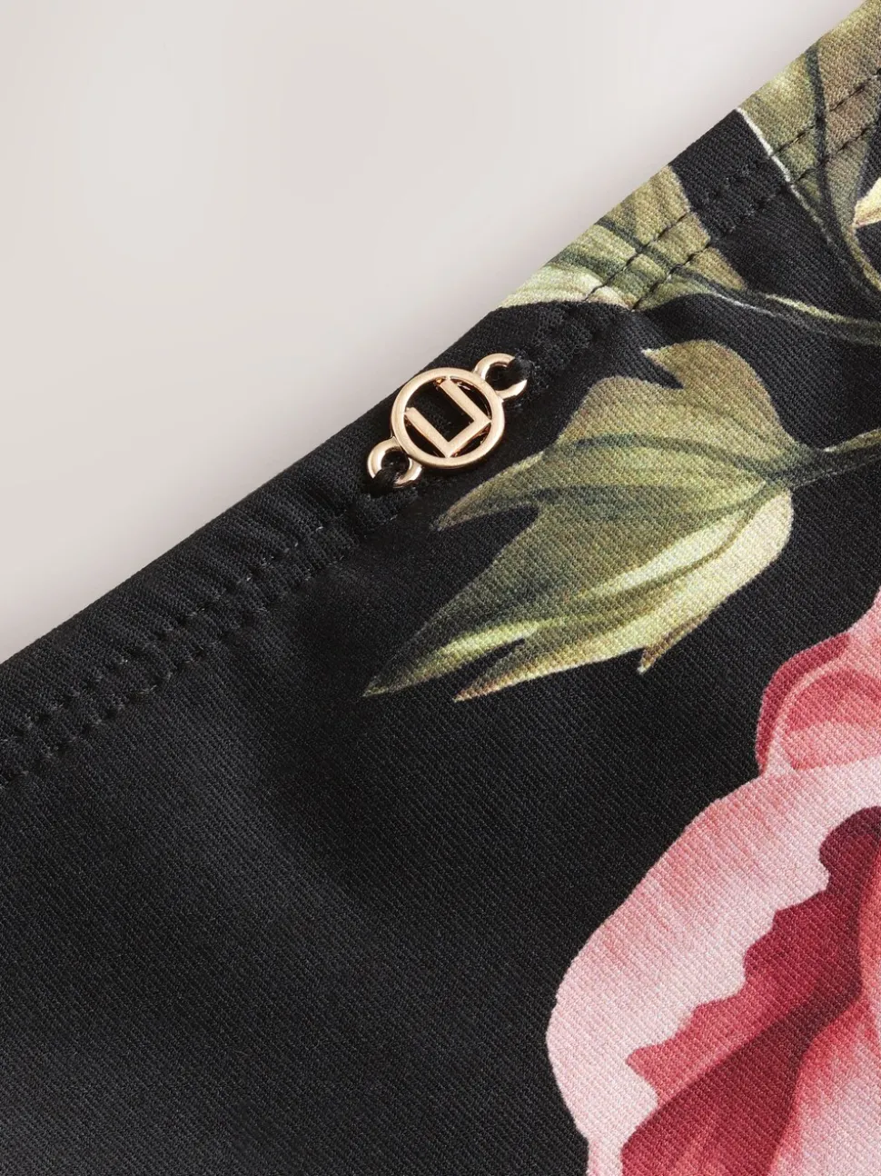 Black Floral Bikini Bottoms