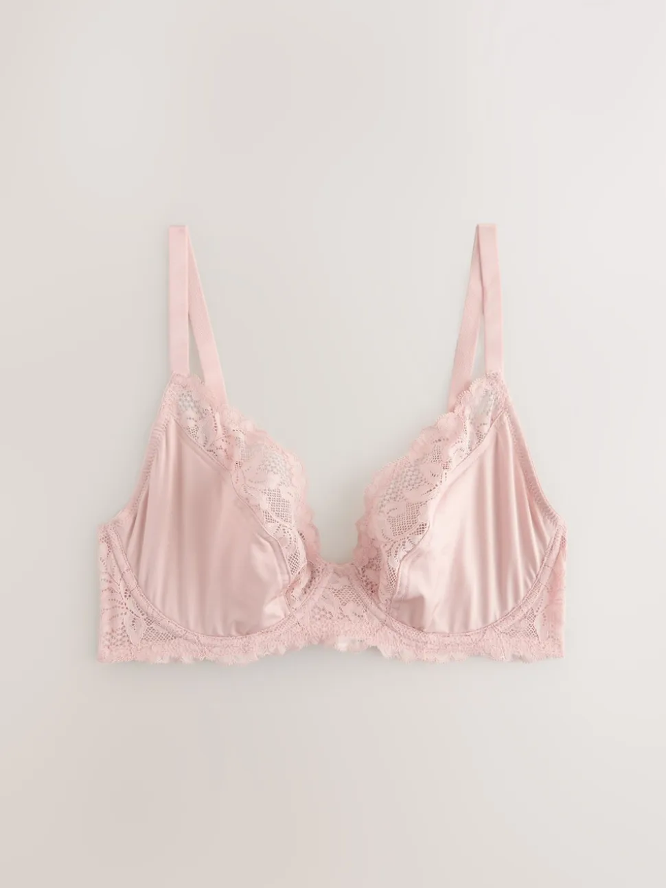 Black Floral/Pink DD+ Non Pad Plunge Bras 2 Pack