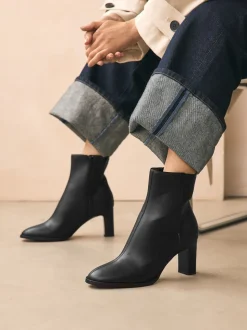 Black Forever Comfort® Block Heeled Ankle Boots