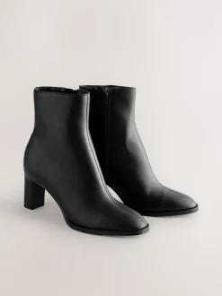 Black Forever Comfort® Block Heeled Ankle Boots