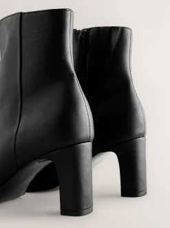 Black Forever Comfort® Block Heeled Ankle Boots