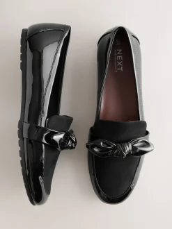 Black Forever Comfort® Bow Round Toe Loafers