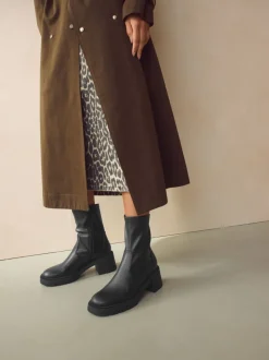 Black Forever Comfort® Chunky Sock Ankle Boots