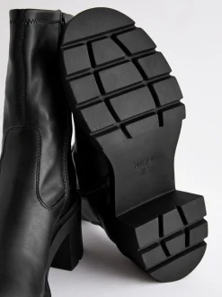 Black Forever Comfort® Chunky Sock Ankle Boots