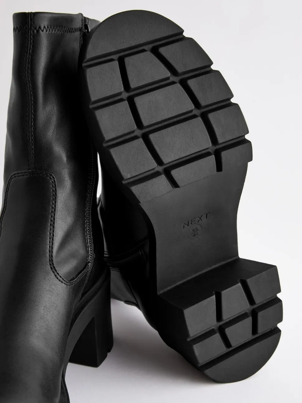 Black Forever Comfort® Chunky Sock Ankle Boots