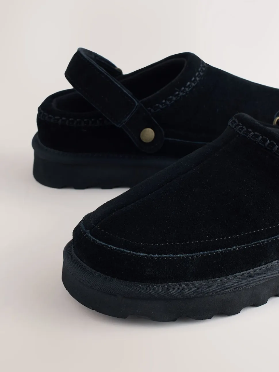 Black Forever Comfort® Chunky Sole Footbed Clogs