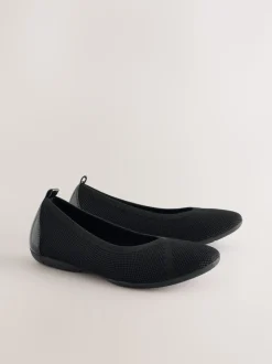 Black Forever Comfort® Comfort Flyknit Ballet Flats