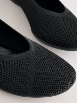 Black Forever Comfort® Comfort Flyknit Ballet Flats