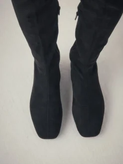 Black Forever Comfort® Flat Sock Over The Knee Boots