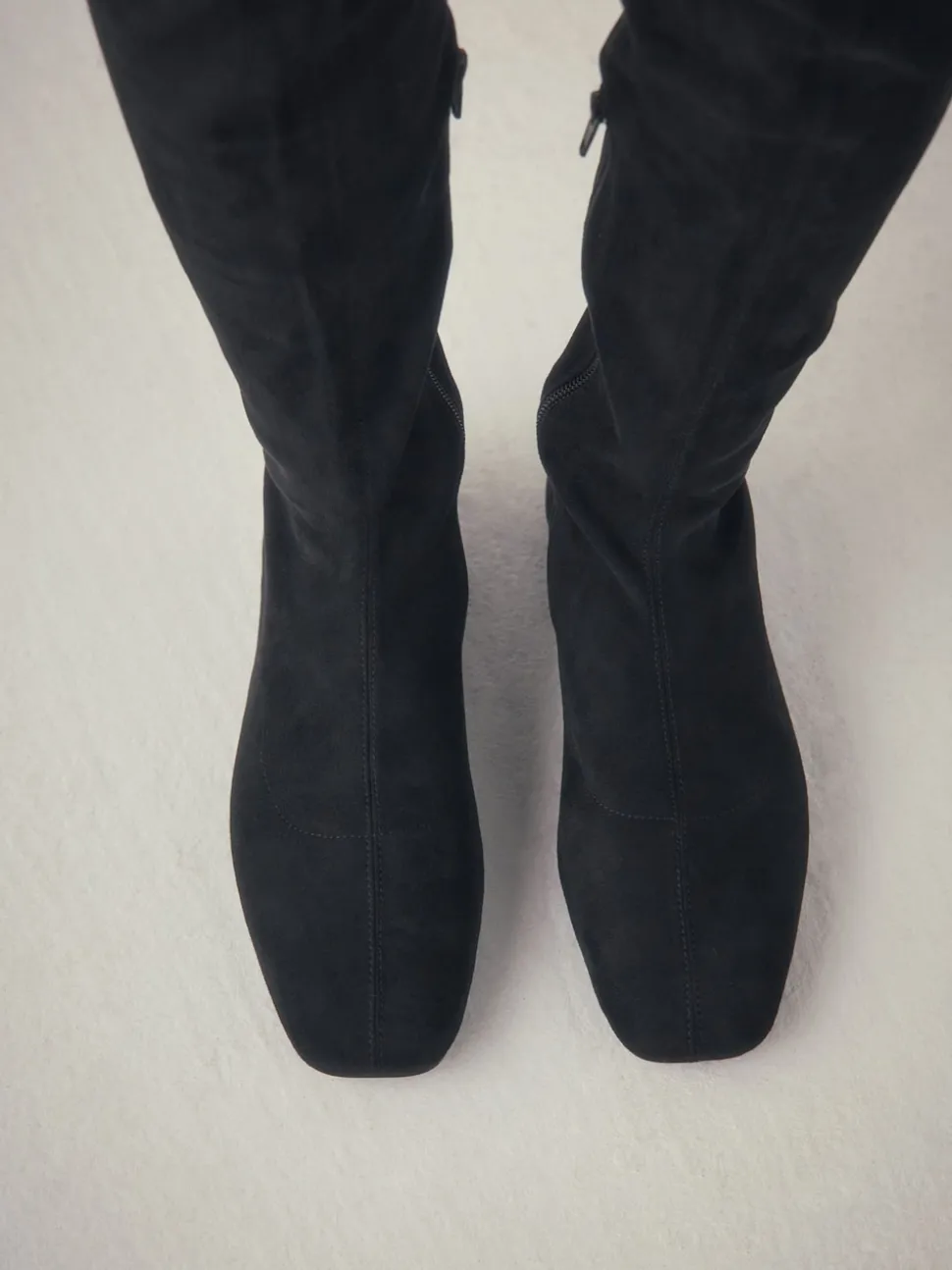 Black Forever Comfort® Flat Sock Over The Knee Boots
