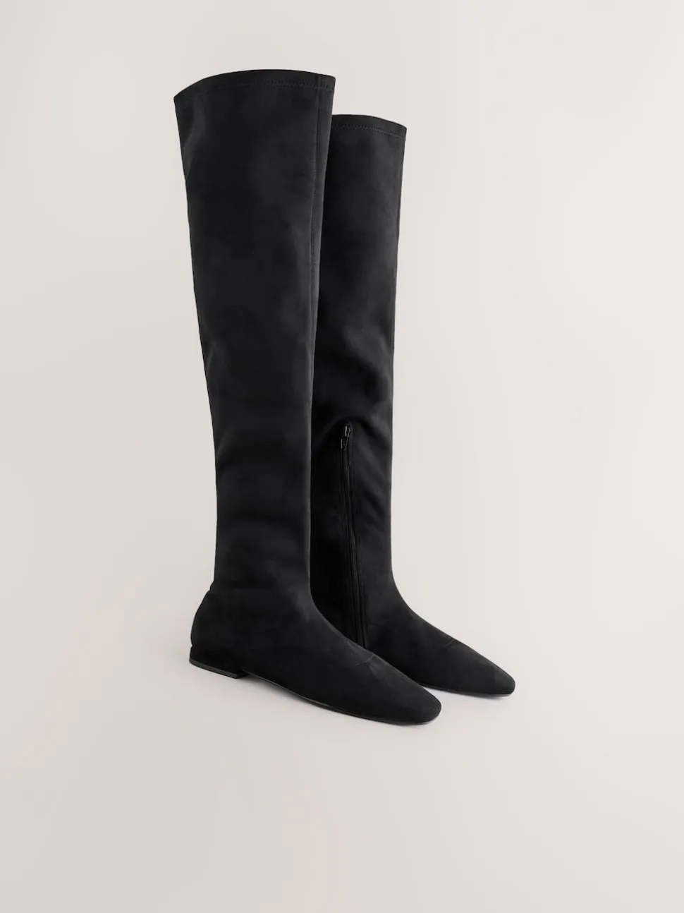 Black Forever Comfort® Flat Sock Over The Knee Boots