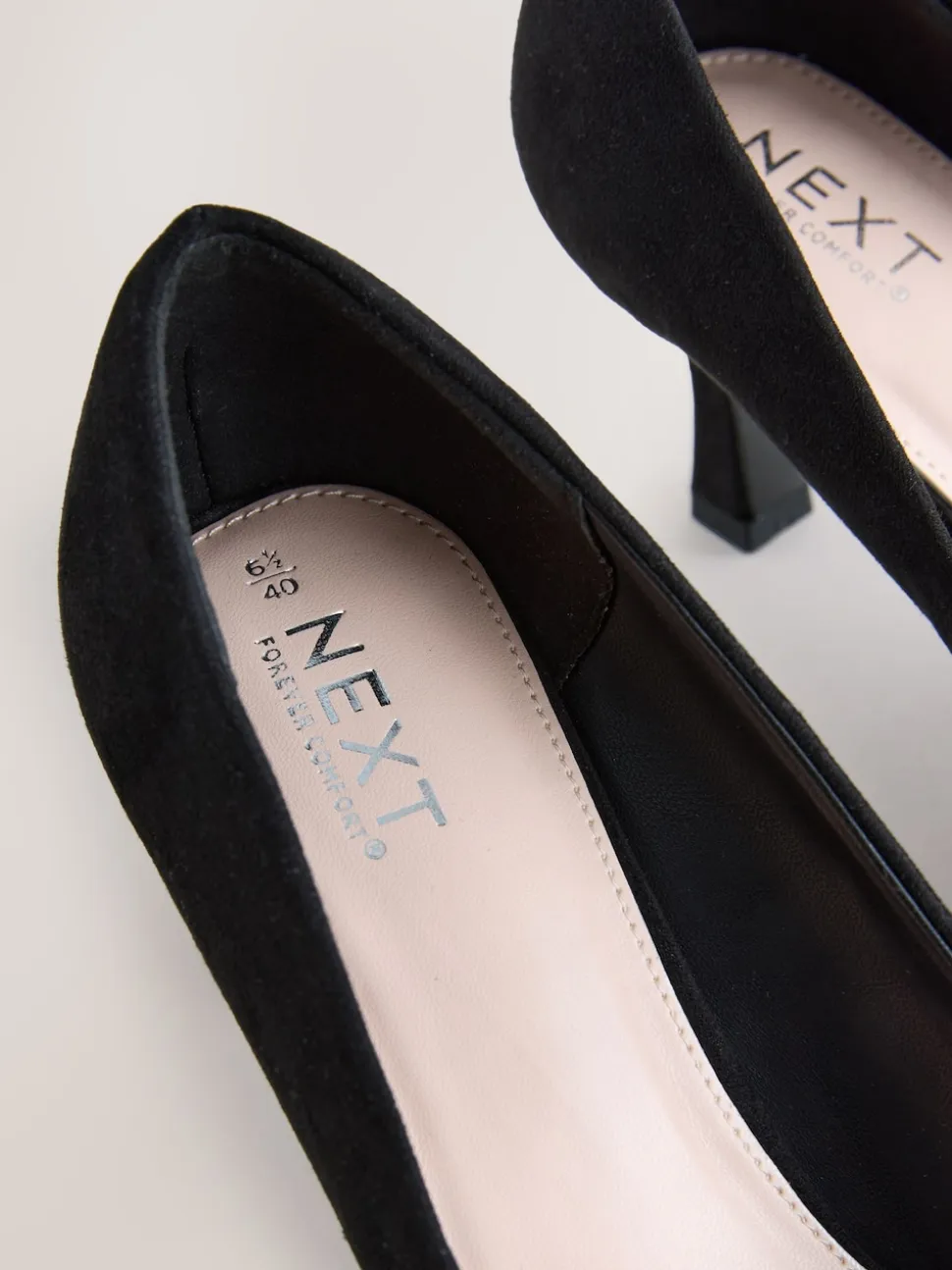 Black Forever Comfort Jewel Trim Pointed Court Heels