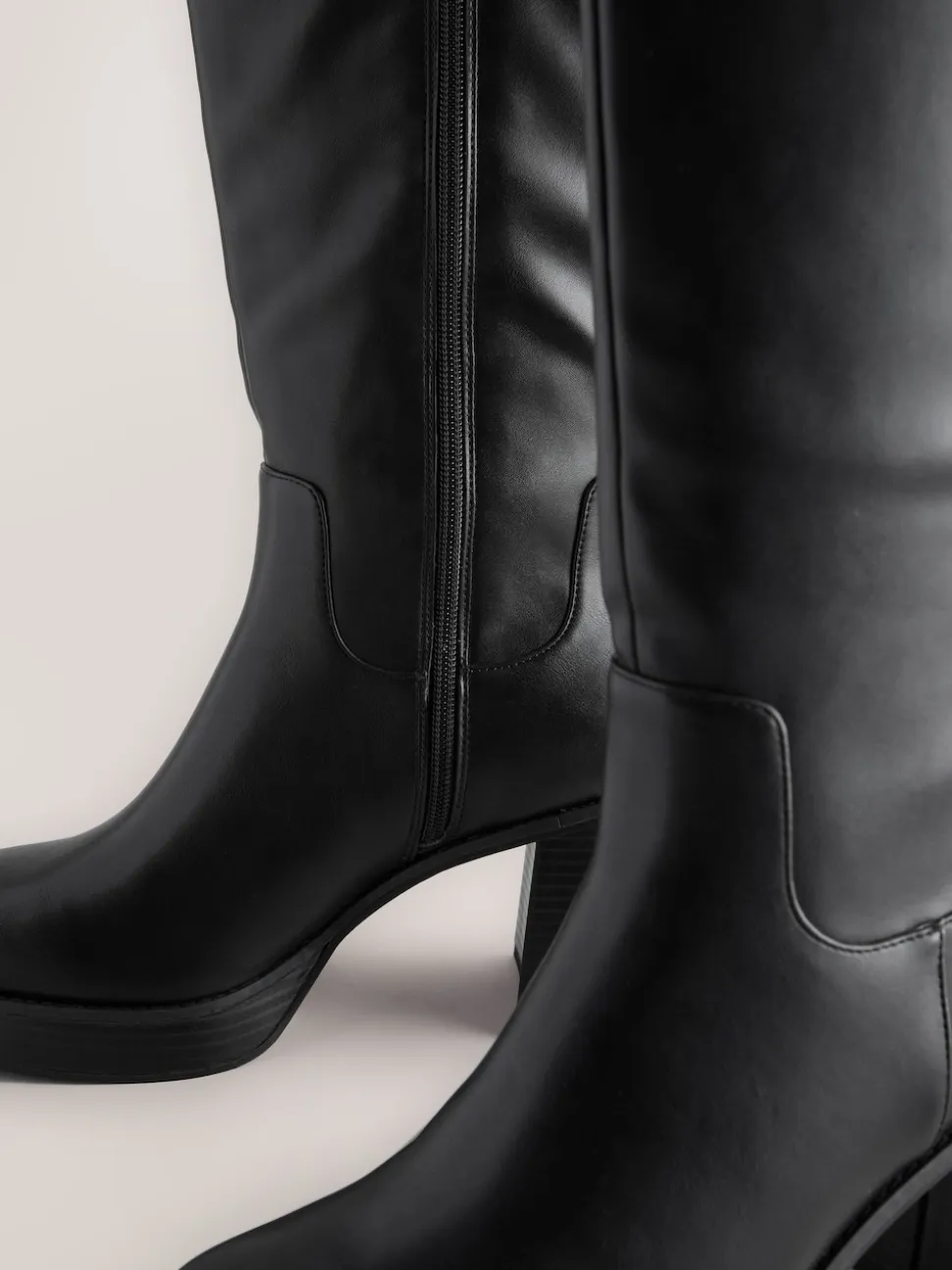 Black Forever Comfort® Knee High Platform Boots