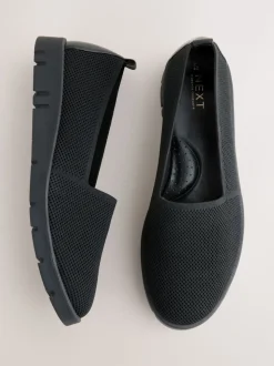 Black Forever Comfort® Knitted Slip On Shoes