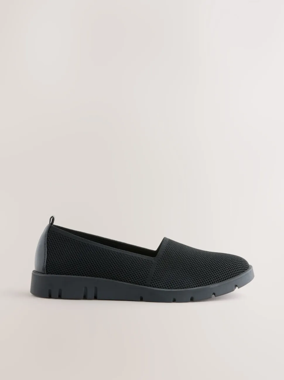 Black Forever Comfort® Knitted Slip On Shoes