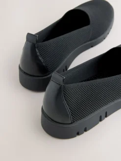 Black Forever Comfort® Knitted Slip On Shoes