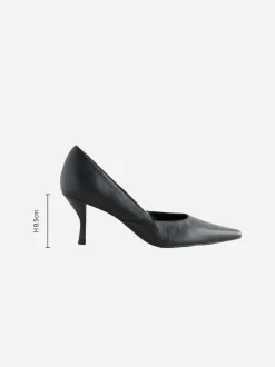 Black Forever Comfort® Leather Pointed Toe Heeled Court Shoes