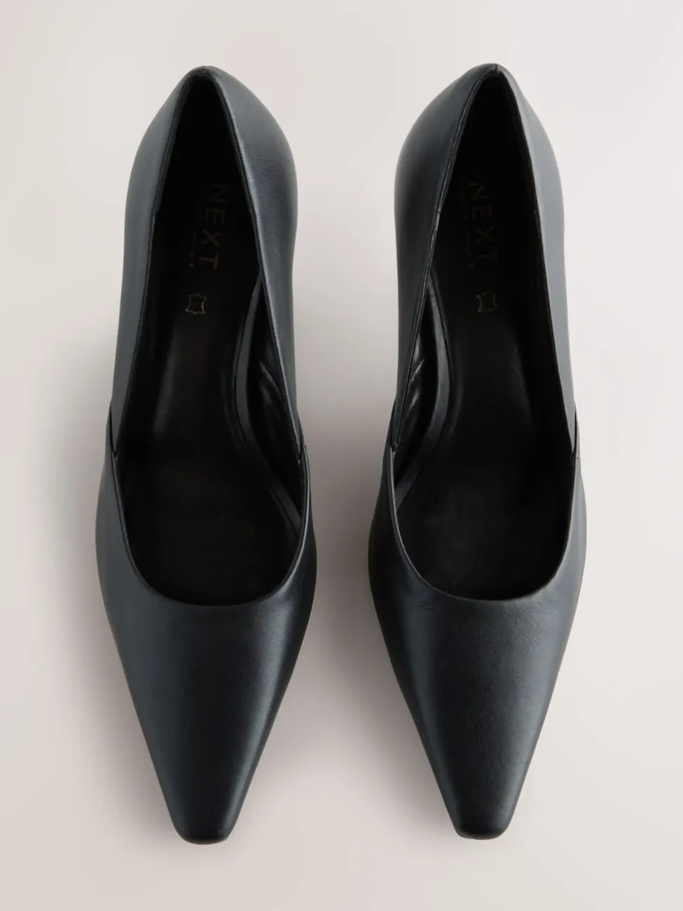 Black Forever Comfort® Leather Pointed Toe Heeled Court Shoes