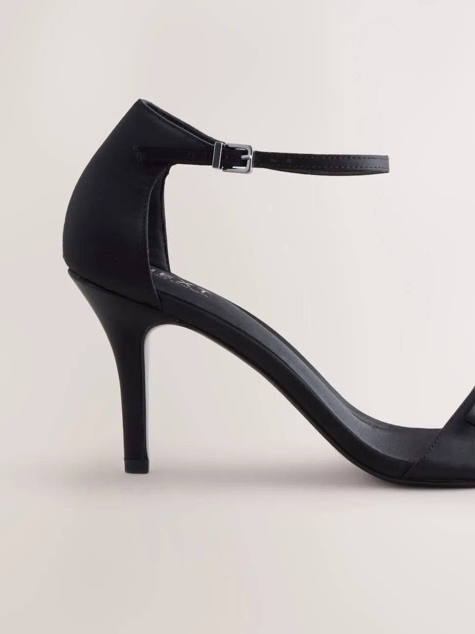 Black Forever Comfort® Mini Satin Bow Heeled Sandals