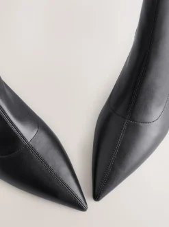 Black Forever Comfort® Pointed Toe Sock Boots