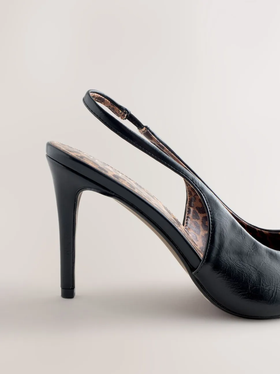 Black Forever Comfort® Point Toe Slingback Heels