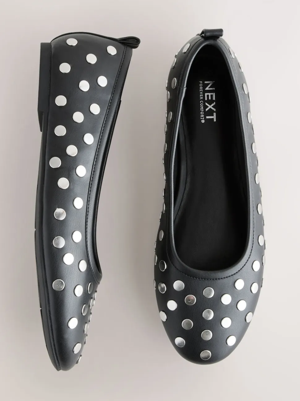 Black Forever Comfort® Round Toe Ballerinas