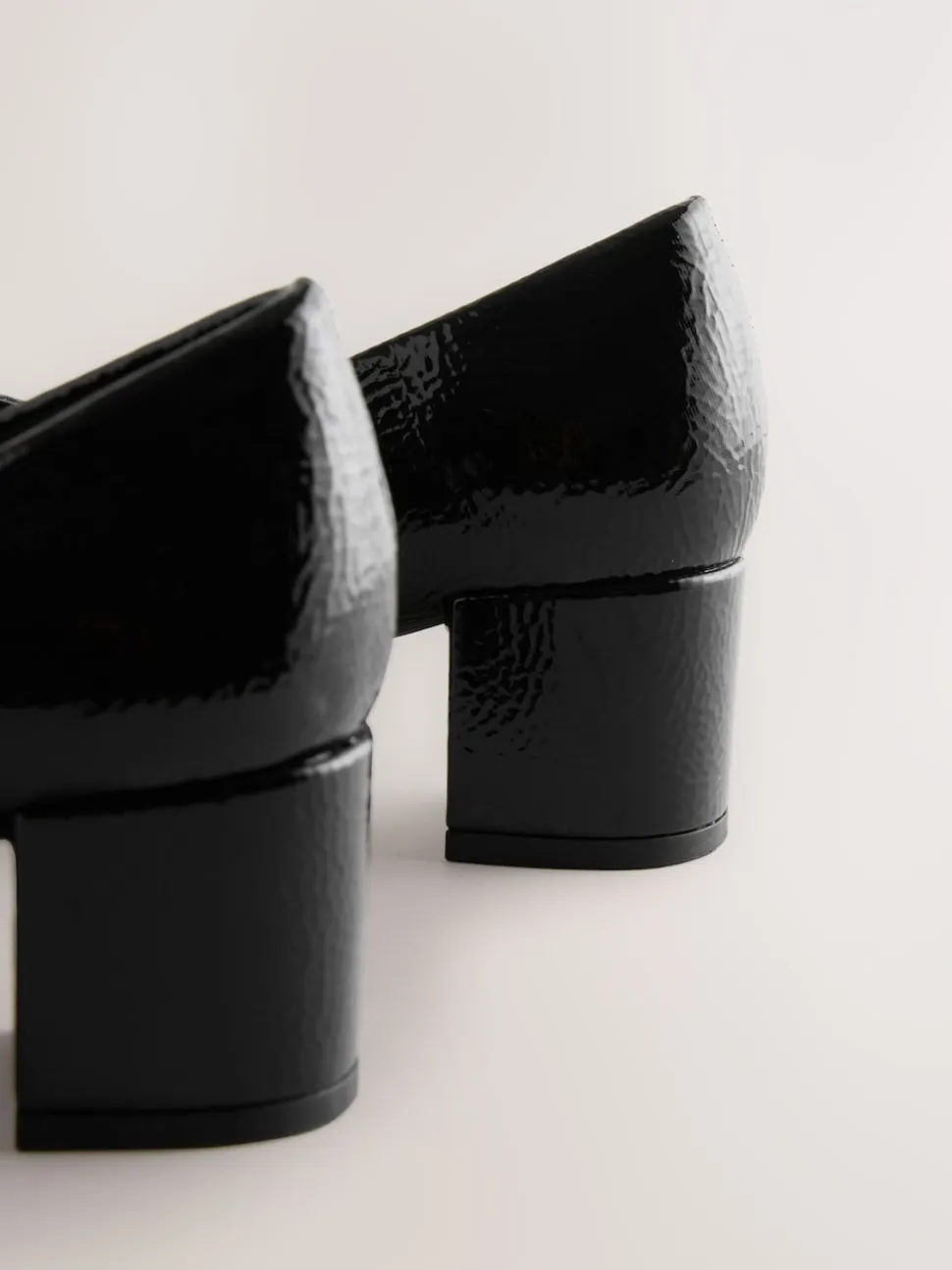 Black Forever Comfort® Round Toe Mary Jane Block Heels