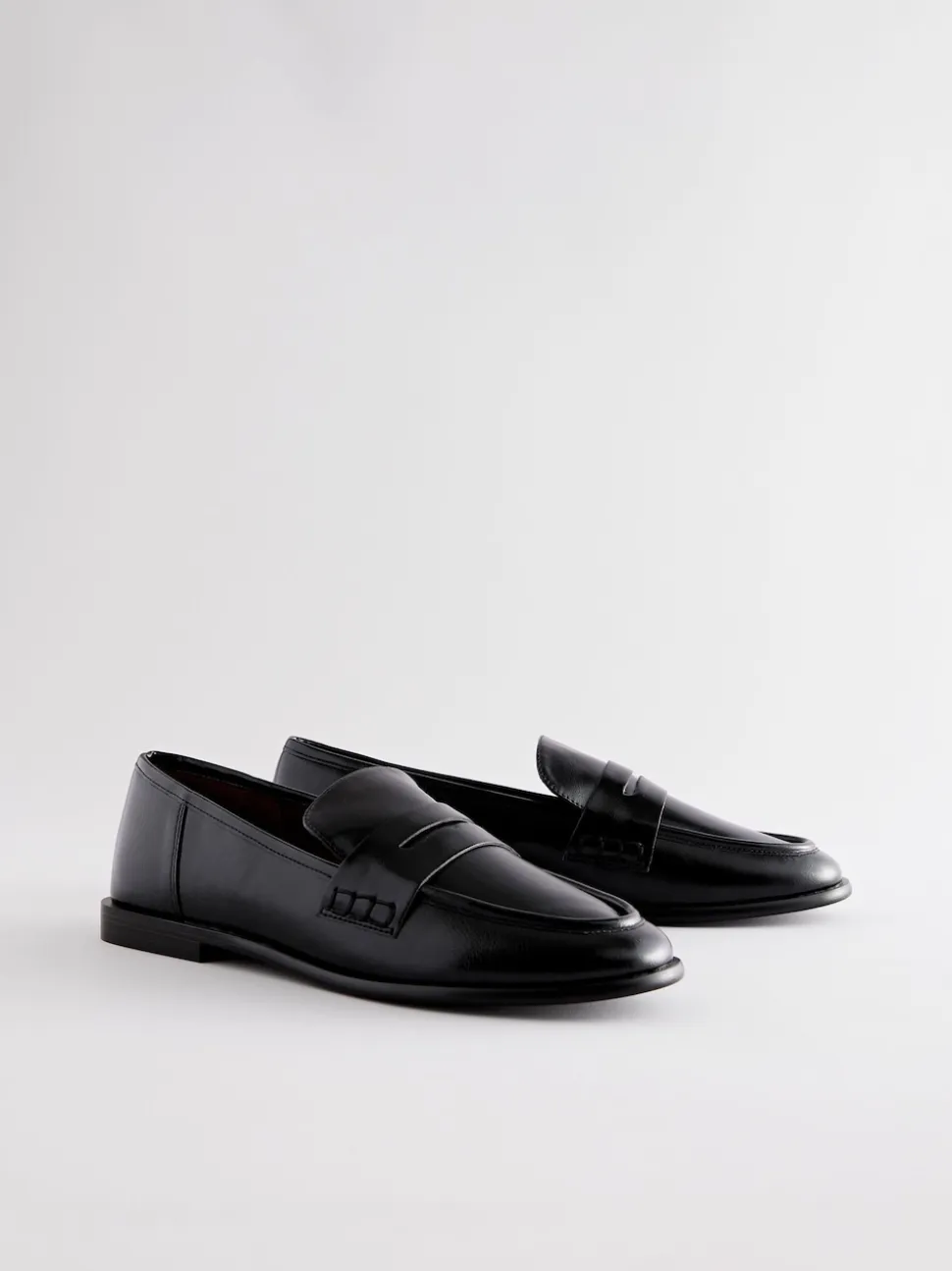 Black Forever Comfort® Round Toe Penny Loafers