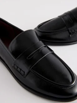 Black Forever Comfort® Round Toe Penny Loafers
