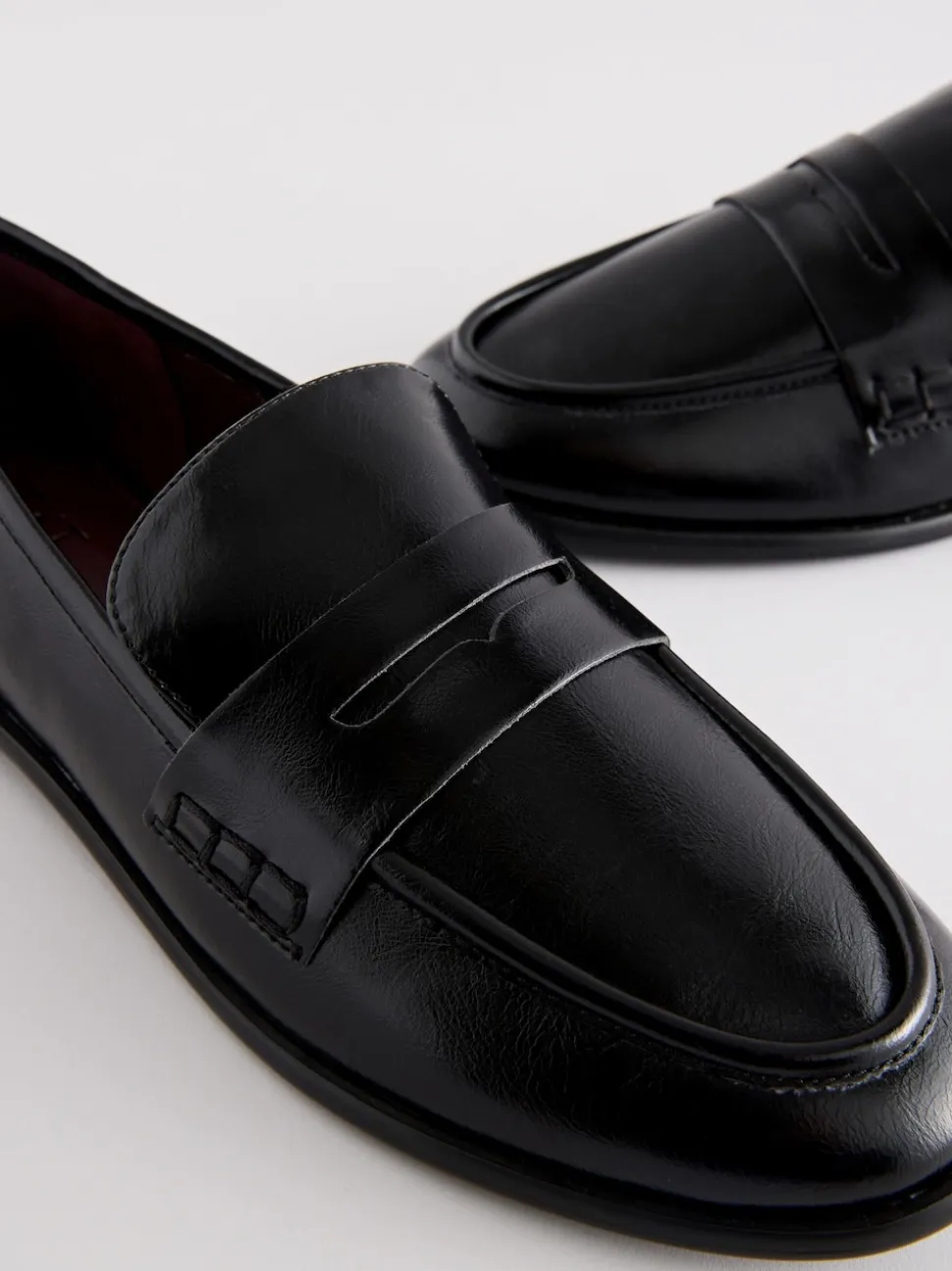 Black Forever Comfort® Round Toe Penny Loafers