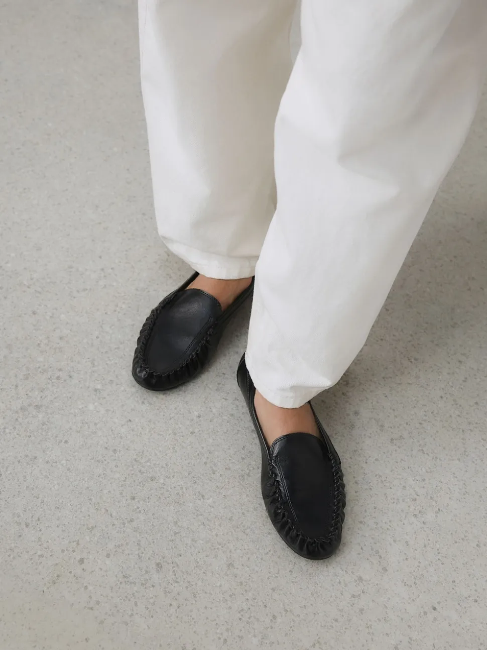 Black Forever Comfort® Soft Ruched Loafers