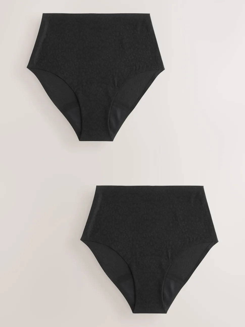 Black Full Brief Anti Leak Knickers 2 Pack