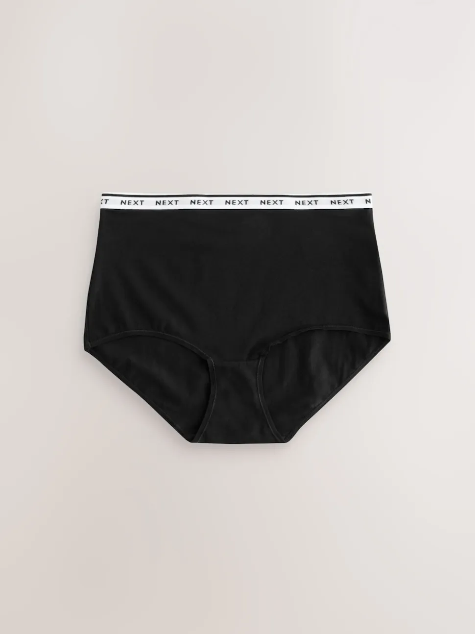 Black Full Brief Cotton Logo Knickers 7 Pack