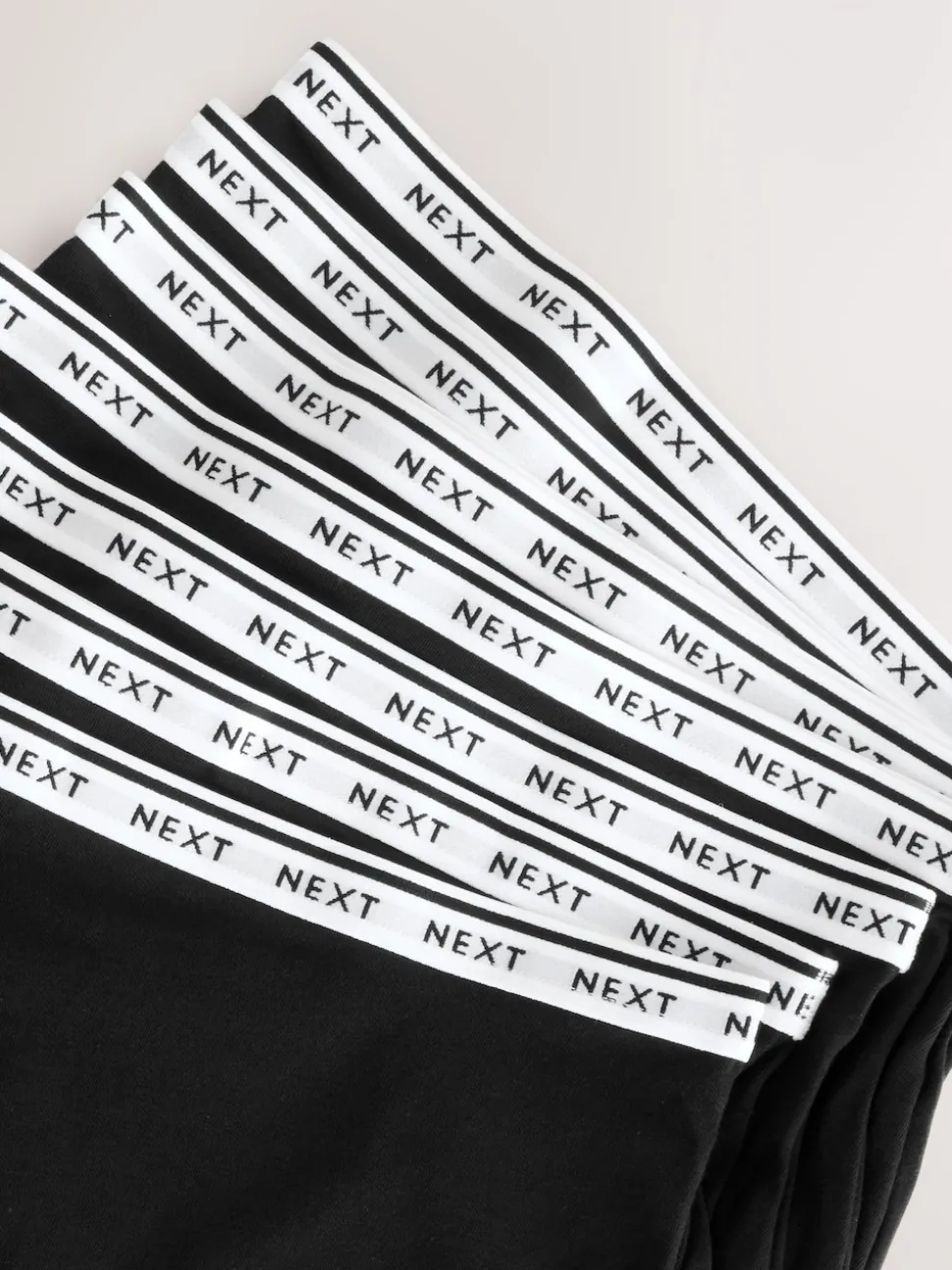 Black Full Brief Cotton Logo Knickers 7 Pack