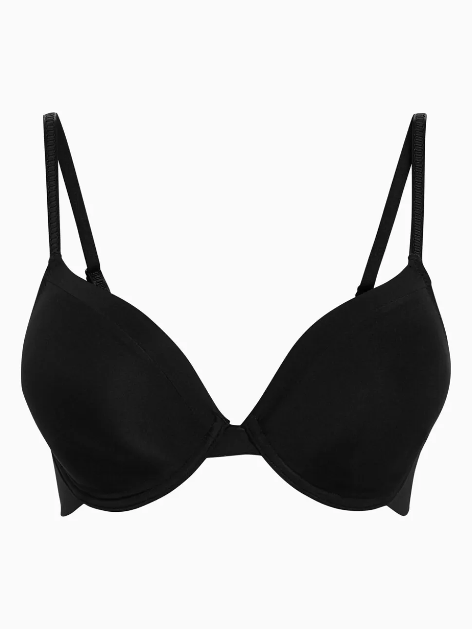 Black Full Cup A-E Light Pad Full Cup Smoothing Ultimate Comfort T-Shirt Bra
