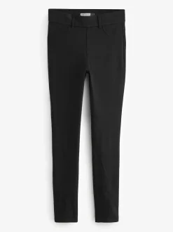 Black Full Length Jersey Denim Leggings