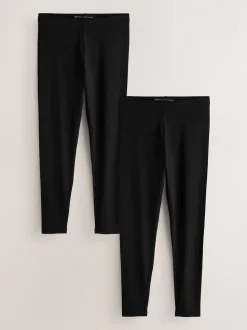 Black Full Length Leggings 2 Pack