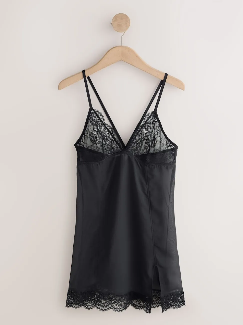 Black Glamour Lace Slip Dress