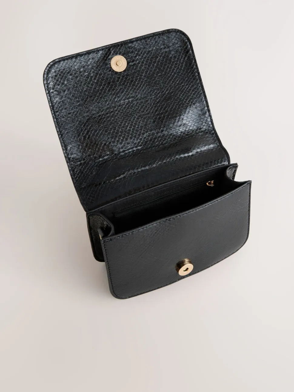 Black Gold Hardware Top Handle Bag