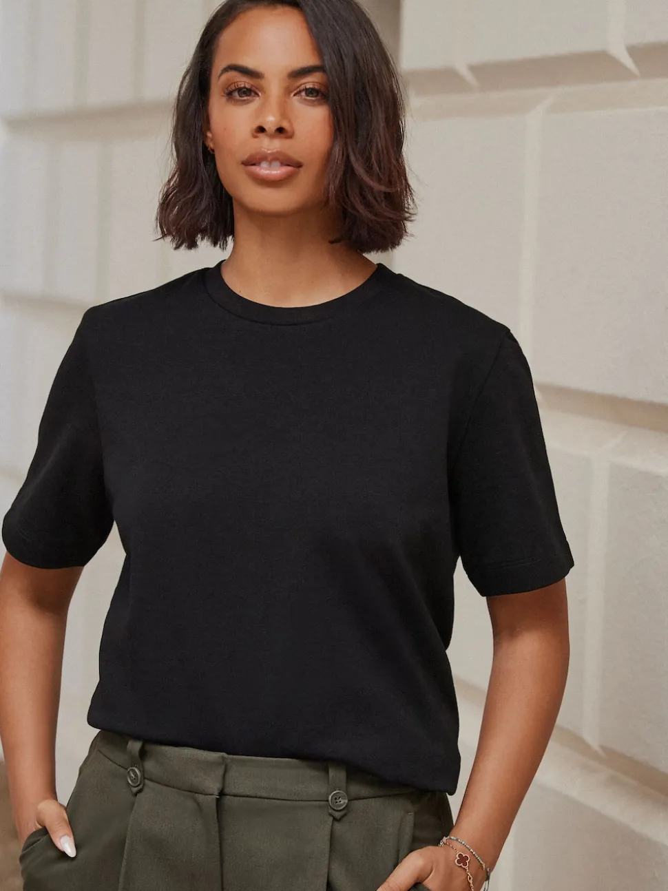 Black Heavyweight Short Sleeve Crew Neck T-Shirt